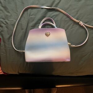 Betsey Johnson Pastel Crossbody Bag in Purple and Blue and Pink